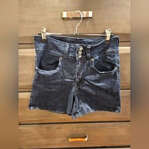Blackheart High Waisted Triple Button Jean Shorts